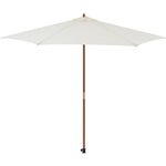 Parasol en bois rond et polyester 160g/m² - Arc 2,7 m - Beige