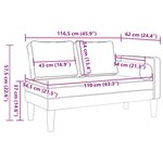 vidaXL Chaise longue avec coussins taupe tissu