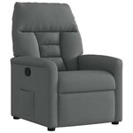 vidaXL Fauteuil inclinable en tissu gris foncé