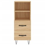 vidaXL Buffet haut Chêne sonoma 34 5x34x180 cm Bois d'ingénierie