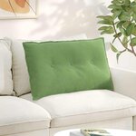 vidaXL Coussin de Dos Vert clair 80 x 50 cm Tissu en velours côtelé