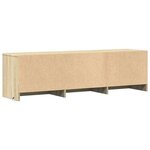 vidaXL Meuble TV avec LED chêne sonoma 140x34x40 cm bois d'ingénierie