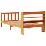 vidaXL Cadre de lit avec tête de lit cire marron 90x200 cm bois de pin