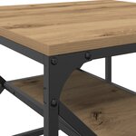 Table basse vidaXL avec étagère en chêne  51x50x40 cm  en bois d'ingénierie
