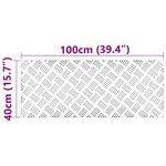 vidaXL Plaques en aluminium antidérapantes à bande de maillage - 2 Pièces - 100x40 cm