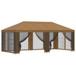 vidaXL Gazebo avec murs latéraux 6 x 3 m Beige Polyester et Acier 190