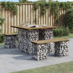 vidaXL Banc de jardin design gabion 100x102x72 cm bois de pin imprégné