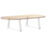 vidaXL Pieds de table basse en forme de V  2 pièces  blanc  50 x (30-31 3) cm  acier
