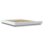 vidaXL Cadre de lit avec lumières LED sans matelas blanc 160x200 cm