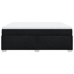 vidaXL Sommier à lattes de lit avec matelas Noir 180x200 cm Tissu