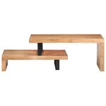 vidaXL Ensemble de 2 tables basses Bois d'acacia massif