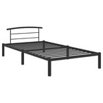 vidaXL Cadre de lit Noir Métal 100 x 200 cm