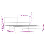vidaXL Cadre de lit en métal sans matelas chêne sonoma 193x203 cm
