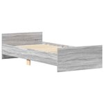 vidaXL Cadre de lit sans matelas sonoma gris 100x200 cm