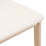 vidaXL Chaises à manger coussins 2 Pièces bois massif caoutchouc