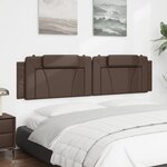 vidaXL Coussin de tête de lit Viana marron 200 cm similicuir