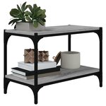 vidaXL Meuble TV Sonoma gris 60x33x41 cm Bois d'ingénierie et acier