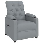 vidaXL Fauteuil inclinable électrique Gris clair Tissu