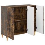 vidaXL Buffet Chêne fumé 89 x 34 5 x 80 cm Bois d'ingénierie