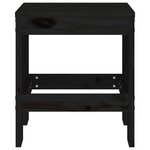 vidaXL Tabourets de jardin lot de 2 noir 40x36x45 cm bois massif pin