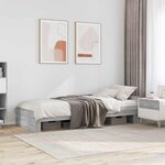 vidaXL Cadre de lit avec tête de lit Sonoma gris 80 x 200 cm