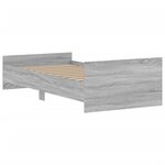 vidaXL Cadre de lit sonoma gris 90x190 cm bois d'ingénierie