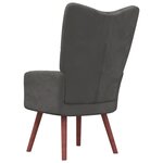 vidaXL Chaise de relaxation Gris foncé Velours