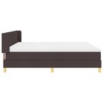 vidaXL Lit à ressorts avec matelas Marron foncé 200 x 200 cm Polyester