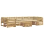 vidaXL Ensemble de canapés d'extérieur 8 pc Blanc et Beige