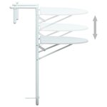 vidaXL Table de balcon Blanc 60x64x83 5 cm Plastique Aspect de rotin