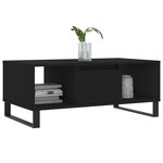 vidaXL Table basse Noir 90x50x36 5 cm Bois d'ingénierie