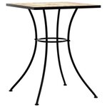 vidaXL Table de bistro mosaïque terre cuite 60x60x74 cm céramique