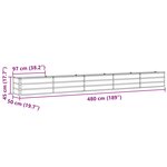 vidaXL Jardinière Vert pastel 480 x 50 x 45 cm Acier galvanisé