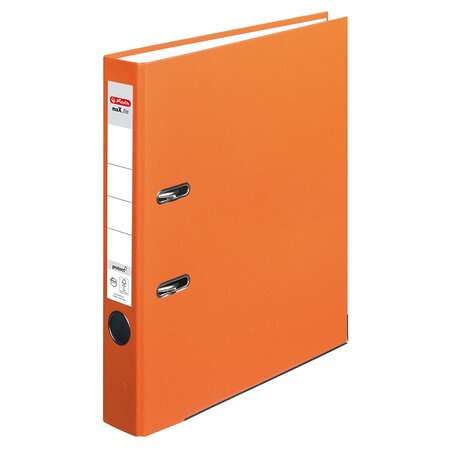 Herlitz 5450309 Classeur maX. file protect A4, 5 cm avec pochettes, Orange HERLITZ