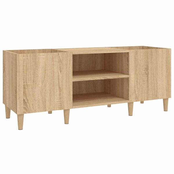 vidaXL Armoire à disques chêne sonoma 121x38x48 cm bois d'ingénierie
