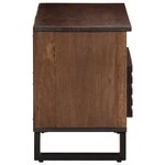 vidaXL Meuble TV marron 80x34x46 cm bois massif de manguier