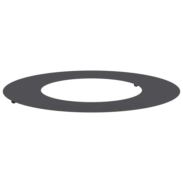 vidaXL Anneau d'arbre plat Noir Ø40 / 70 cm Acier