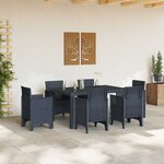 vidaXL Table de jardin pour repas Anthracite 150 x 100 x 73 cm