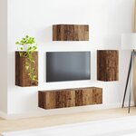 vidaXL Ensemble meuble TV 5 Pièces Bois ancien Bois d'ingénierie