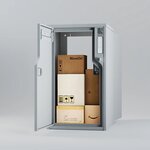 Boîte aux lettres et colis 2-en-1 connectée Boks One + Porte arrière pour encastrement (RAL 7035)