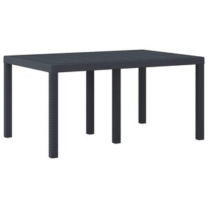 vidaXL Table de Jardin Anthracite 150 x 100 x 73 cm polyrotin