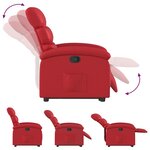 vidaXL Fauteuil inclinable Rouge Similicuir