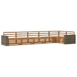 vidaXL Ensemble de canapés d'extérieur 6 Pièces Naturel
