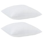 vidaXL Oreillers 2 Pièces Blanc 65 x 65 cm 85gsm 100  polyester
