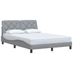 vidaXL Cadre de lit sans matelas gris clair 140x200 cm tissu