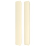 vidaXL Tête de lit avec oreilles Crème 83x16x118/128 cm Similicuir