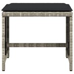 vidaXL Tabourets de jardin coussins lot de 4 gris clair résine tressée