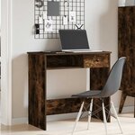 vidaXL Bureau chêne fumé 80x40x75 cm bois d'ingénierie