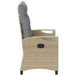 vidaXL Banc de jardin Beige et Gris clair 105 x 60 x 112 cm