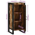vidaXL Cabinet de salle de bain Marron Bois massif de récupération